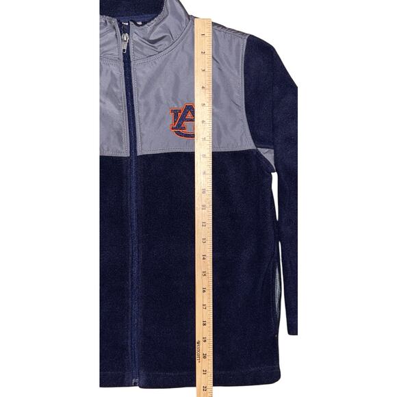 Auburn University Tigers Fleece Full-Zip Navy & Gray Jacket Youth M 8/10 - Picture 2 of 7